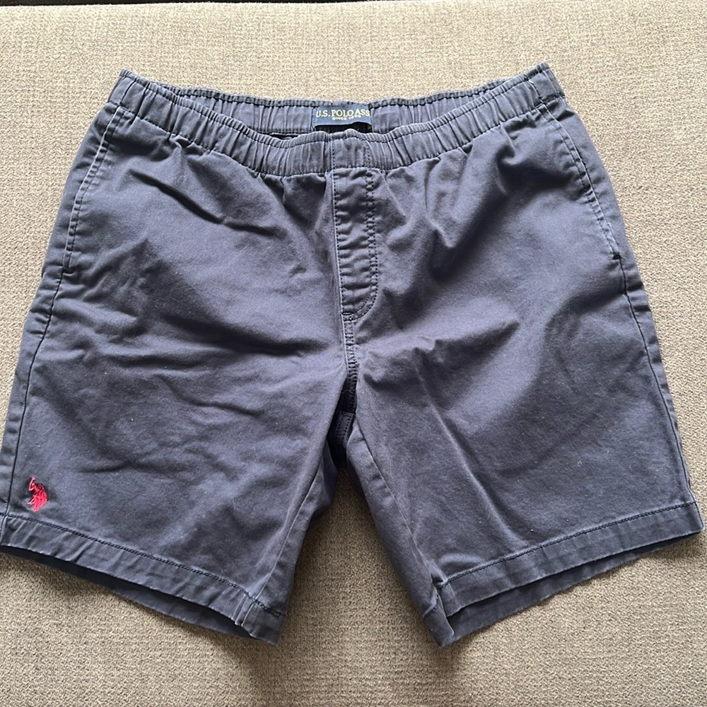 U.S. Polo Assn. Gray Flat Front Shorts Casual Style